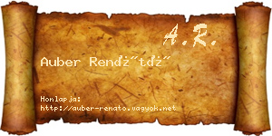Auber Renátó névjegykártya